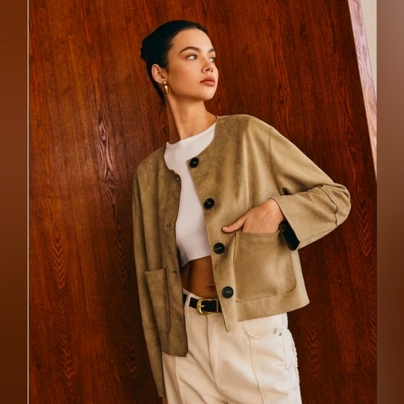 Blank NYC Tan Suede Women's Jacket - Picture 13 of 17